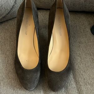 Ivanka Trump gray suede heels